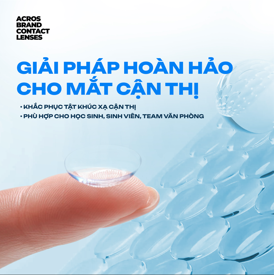 Kính áp tròng không màu Cận - Dòng 8h/ngày 6 tháng